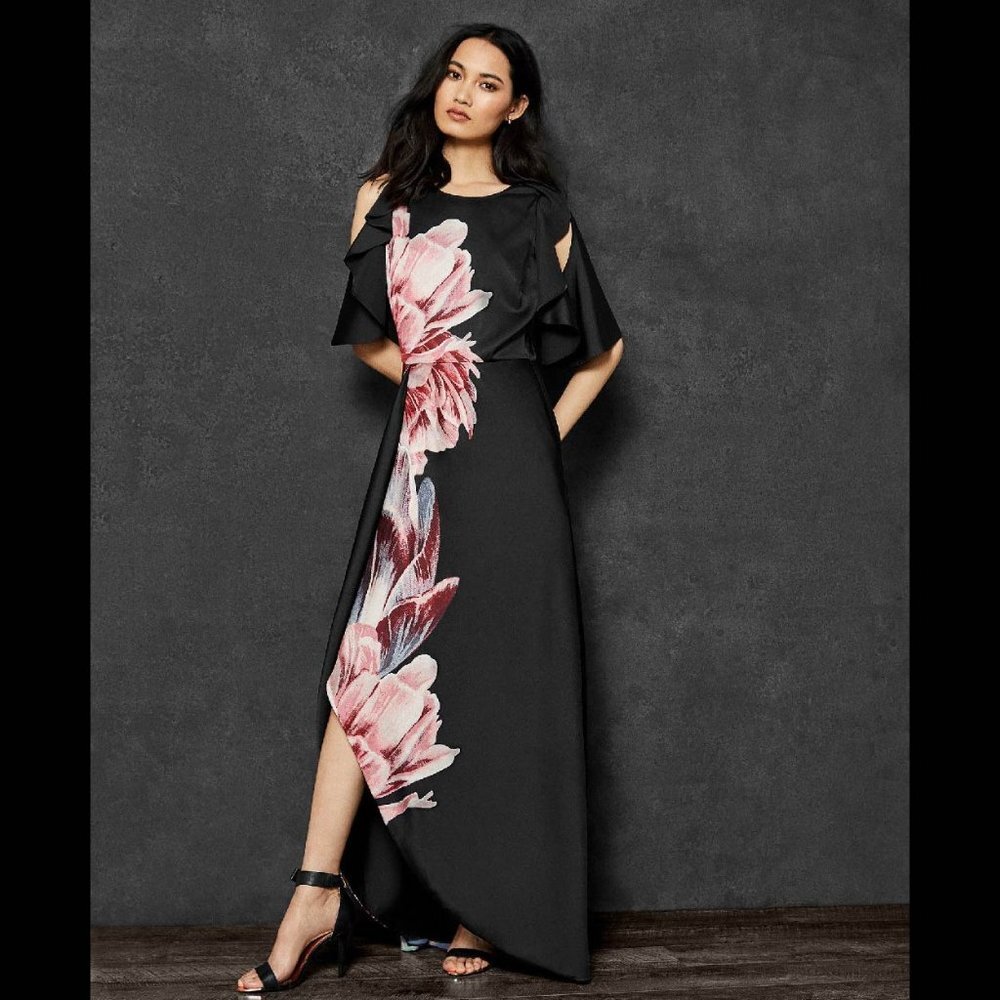 Ted Baker Ulrika Tranquility Ruffle Maxi Dress